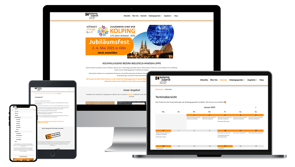 kolpingjugend-owl.de Case Study Projekt Referenz Website WordPress Divi